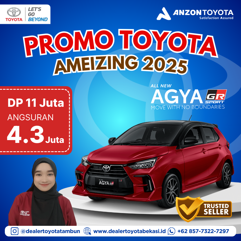 Promo Toyota Agya Bekasi DP 11 Juta - Dealer Anzon Toyota Tambun Bekasi