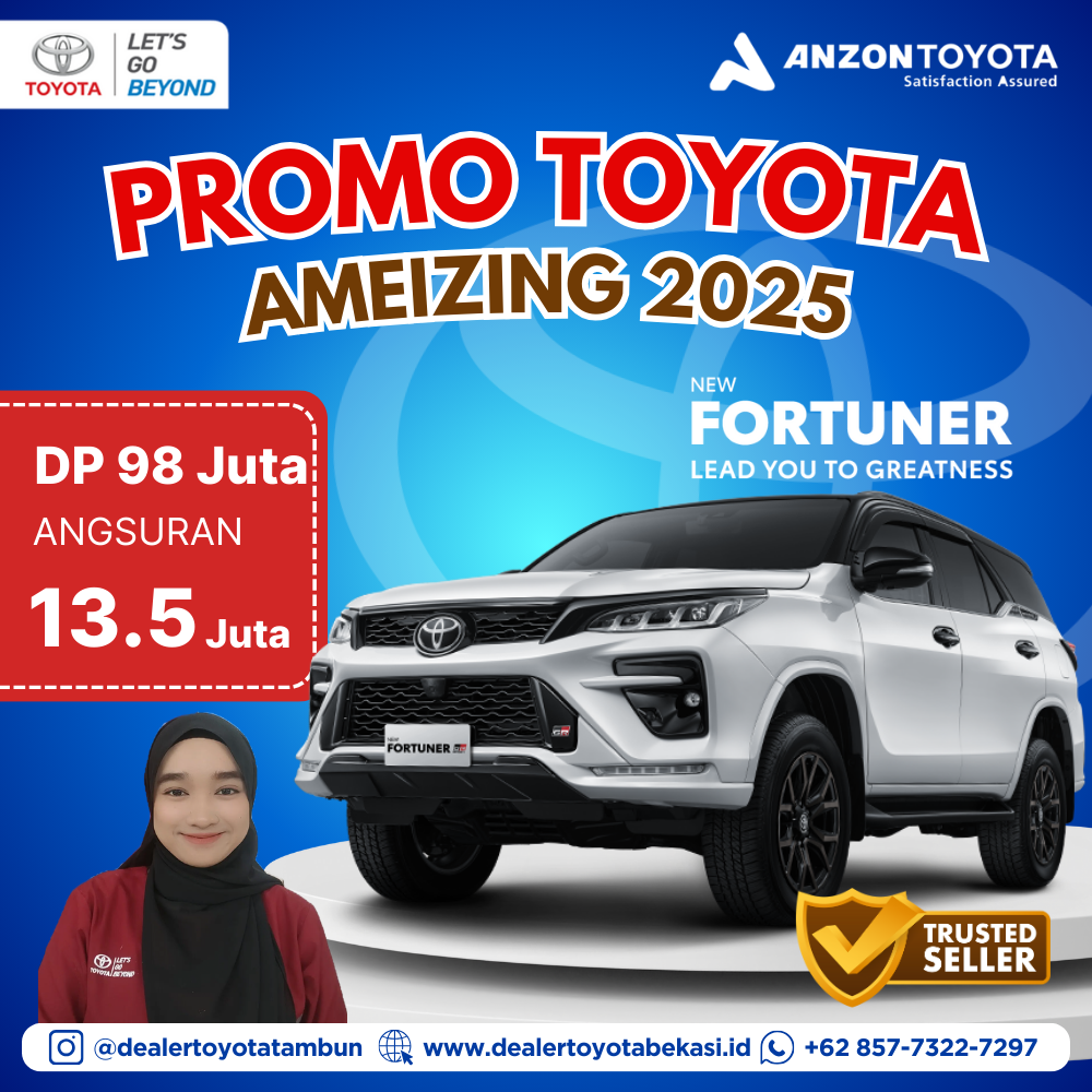 Promo Toyota Fortuner Bekasi DP 98 Juta - Dealer Anzon Toyota Tambun Bekasi