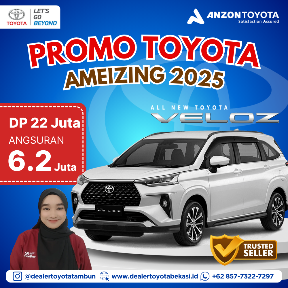 Promo Toyota Veloz Bekasi DP 22 Juta - Dealer Anzon Toyota Tambun Bekasi